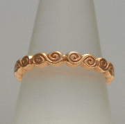 pacifictreasures    R355 ROSE GOLD KORU SPIRAL BAND 2-288